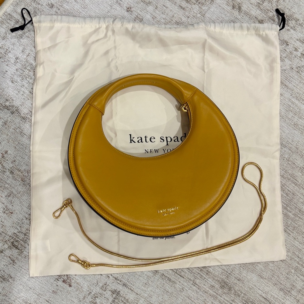 Kate Spade New York Expo Top Handle Bag in Mustard Yellow Leather